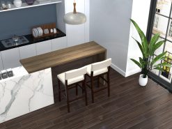 Gạch giả gỗ 150x900 LUWL91513NS bề mặt mờ màu nâu đậm