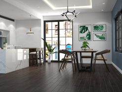 Gạch giả gỗ 150x900 LUWL91513NS bề mặt mờ màu nâu đậm