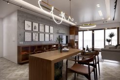 Gạch giả gỗ 600x600 LULC6602W màu xám đậm hiện đại