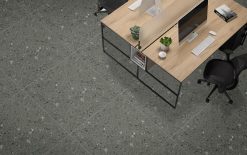 Gạch terrazzo mờ 600x600 LUALPS NERO