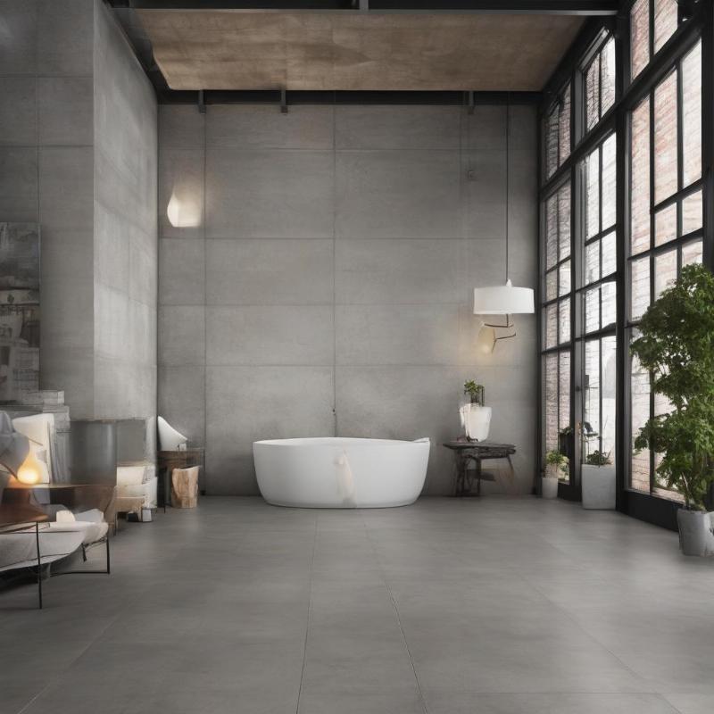 Gạch lát nền 80x80 giả xi măng cho không gian phong cách công nghiệp