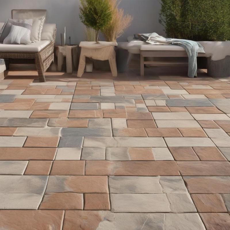 Gạch lát sân vườn chống trơn đẹp, mẫu mã đa dạng cho không gian ngoại thất