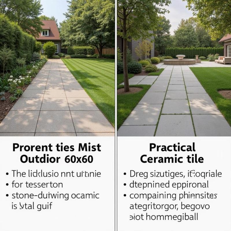 Lựa chọn gạch lát sân vườn 60x60 phù hợp ngân sách và nhu cầu sử dụng