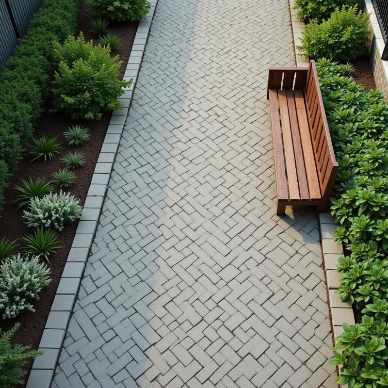 Hinh anh gach be tong lat via he, san vuon ben dep, chiu luc tot