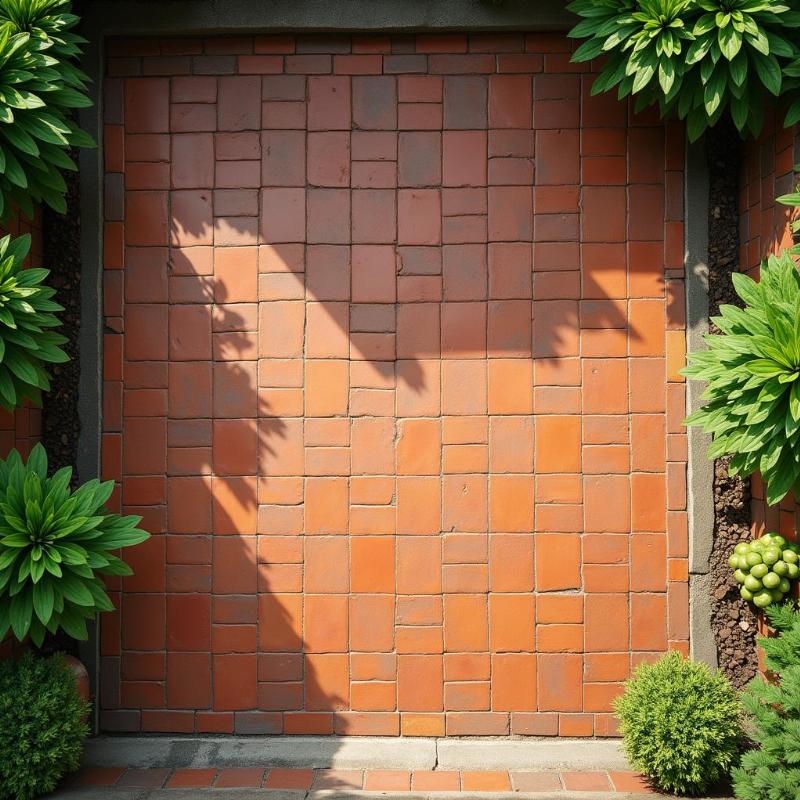 Hình ảnh gạch nung lát sân vườn tạo không gian mộc mạc, gần gũi thiên nhiên với độ bền cao và vẻ đẹp vượt thời gian.