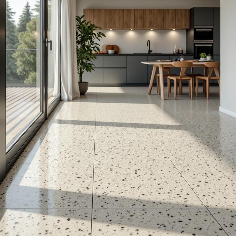 Gạch terrazzo 400x400 lát sàn phòng khách đẹp, bền, giá tốt tại TPHCM.