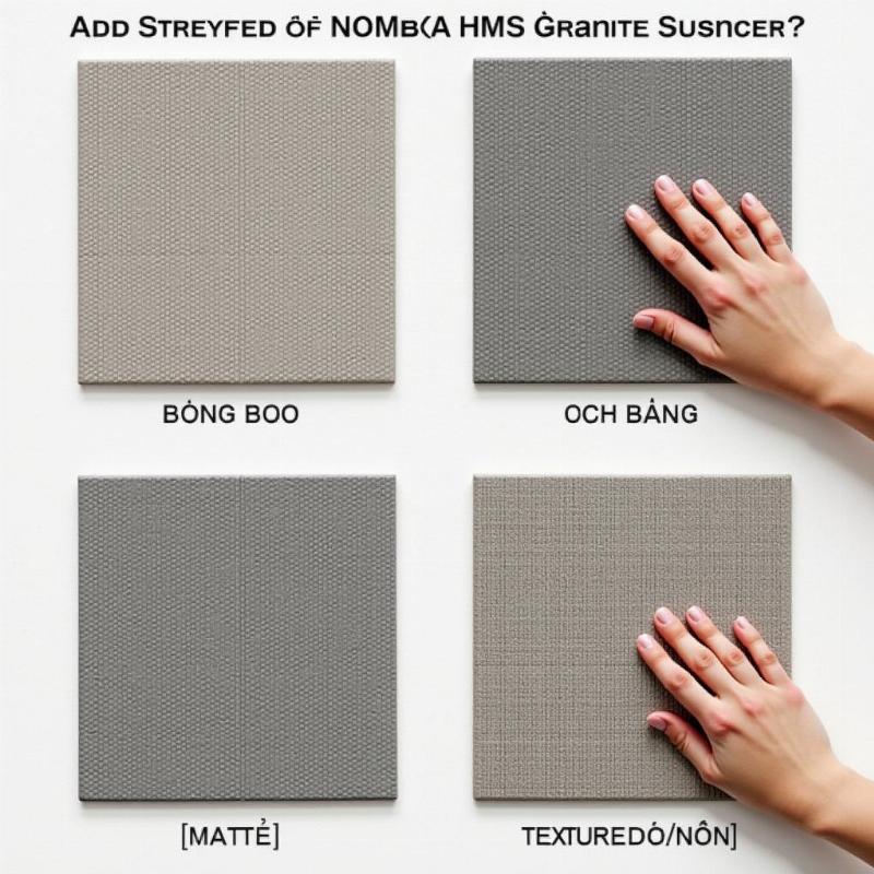 Hinh anh cac loai be mat gach granite 600x600 bong kieng, mo, nham de lua chon.