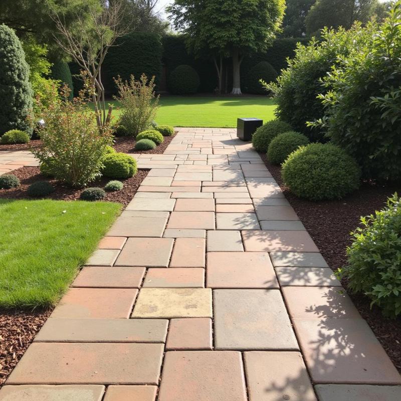 Ứng dụng thực tế gạch đất nung 400x400 lát sân vườn hoặc khu vực ngoại thất