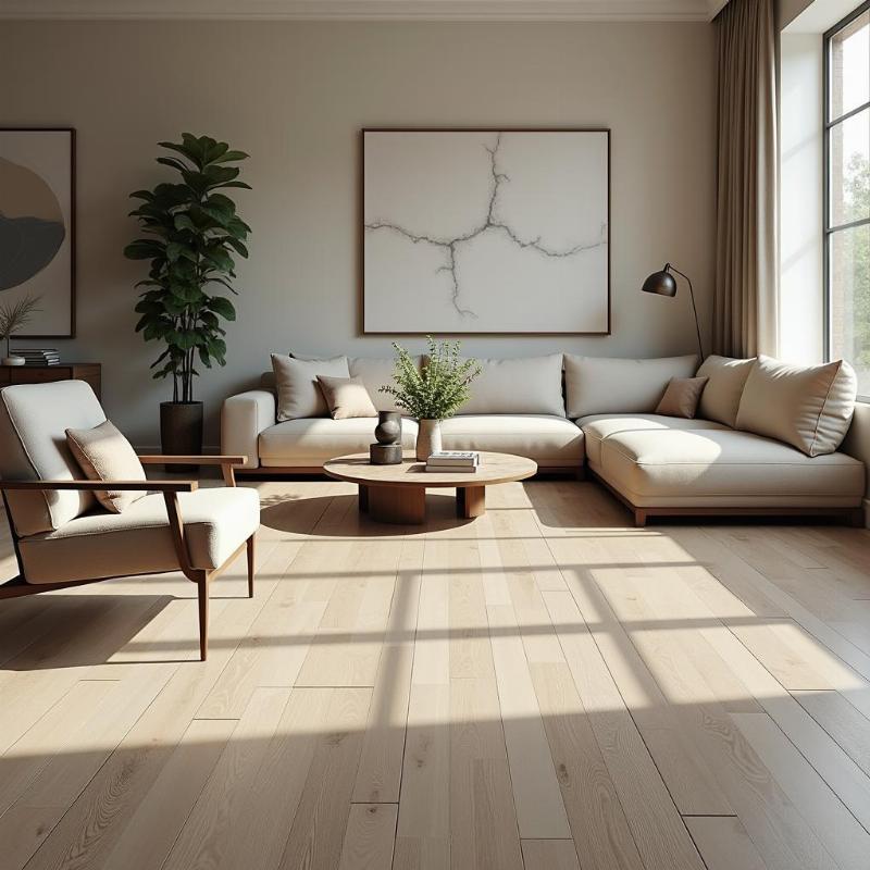 Hình ảnh ứng dụng gạch lát nền chất lượng cao trong không gian nội thất hiện đại, mang lại vẻ đẹp bền vững.