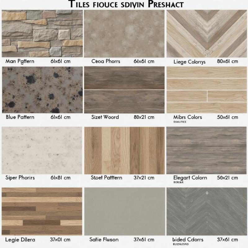 Các mẫu và kích thước gạch Granite Prime đa dạng cho lựa chọn lát sàn và ốp tường