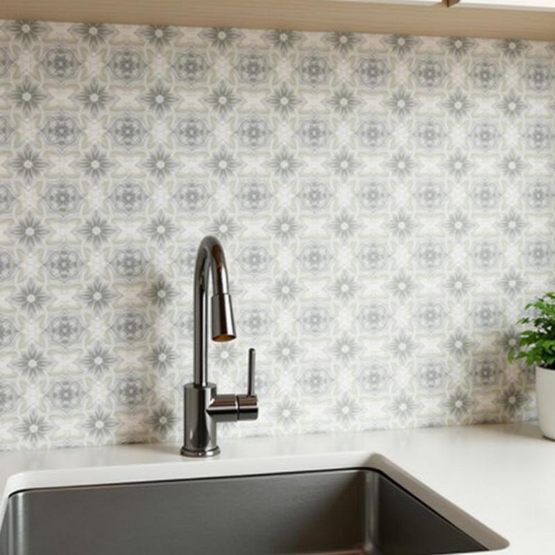 Ứng dụng gạch bông ốp tường thực tế trong không gian bếp, nhà tắm tạo điểm nhấn độc đáo