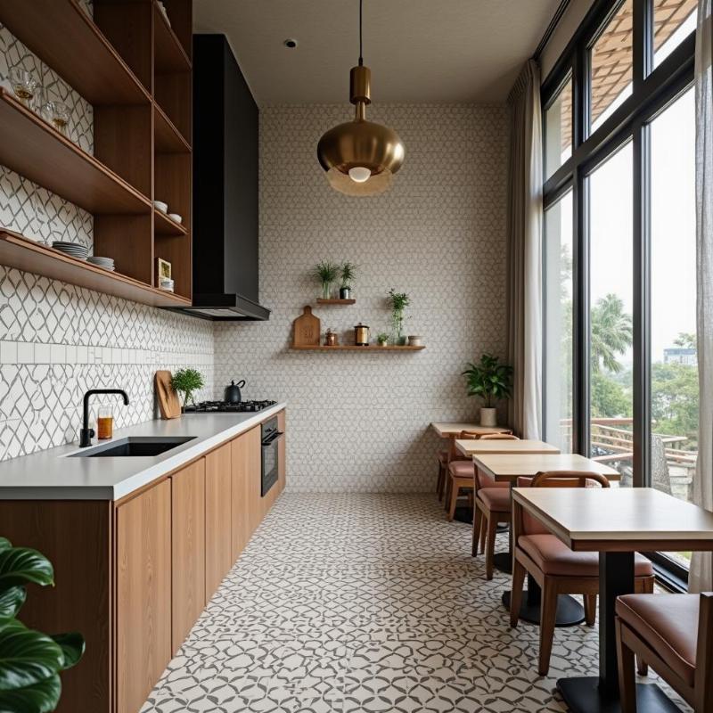 Ứng dụng gạch hoa trang trí trong các không gian nội thất nhà ở, quán cafe mang đến nét cổ điển độc đáo